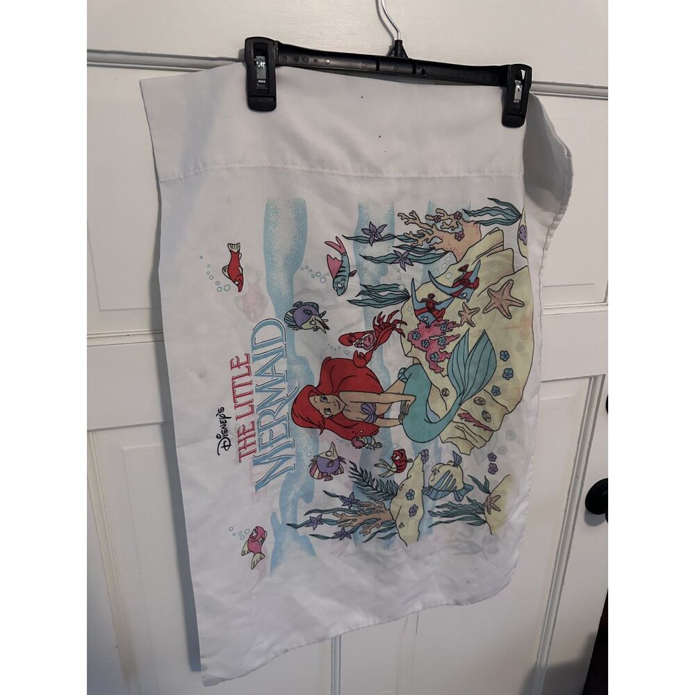 Vintage Disney The Little Mermaid Ariel Pillowcase 90s Character Bedding